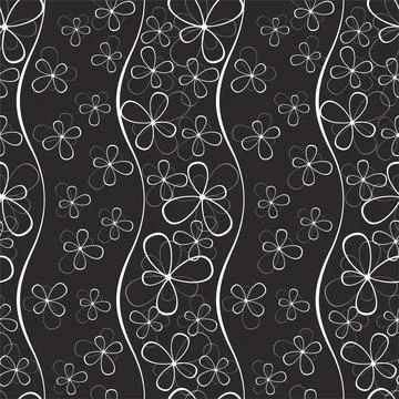 Abstract seamless pattern with flowers. Stock Illustration