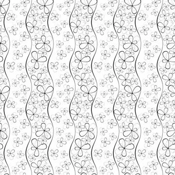 Abstract seamless pattern with flowers. Stock Illustration