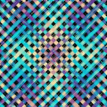 Abstract seamless pattern. Futuristic blur plaid. Stock Illustration