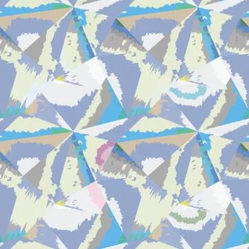 Abstract seamless pattern Geometric form watercolor background Stock Illustration