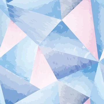 Abstract seamless pattern Geometric form watercolor background Stock Illustration