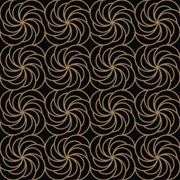 Abstract seamless pattern. Geometric line gold ornament. Ornamental stylish b Stock Illustration
