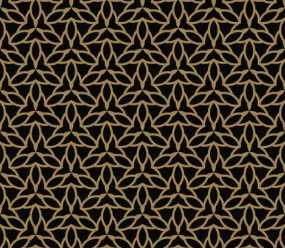 Abstract seamless pattern. Geometric line gold ornament. Ornamental stylish b Stock Illustration