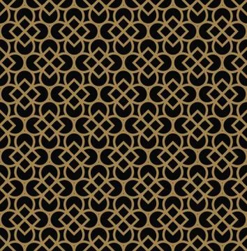 Abstract seamless pattern. Geometric line gold ornament. Ornamental stylish b Stock Illustration