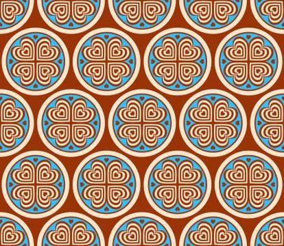 Abstract seamless pattern with geometric ornament. Stock vector illustration Stock Illustration