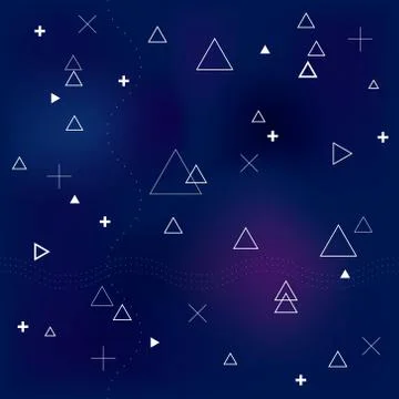 Abstract seamless pattern with geometric shapes Stock-Illustration