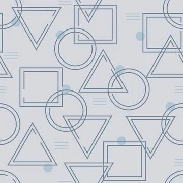 Abstract seamless pattern of geometric shapes Stock Illustration