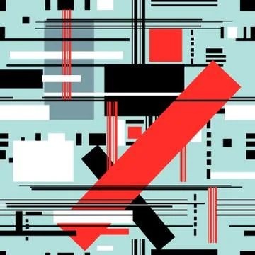 Abstract seamless pattern of geometric stripes Stock Illustration