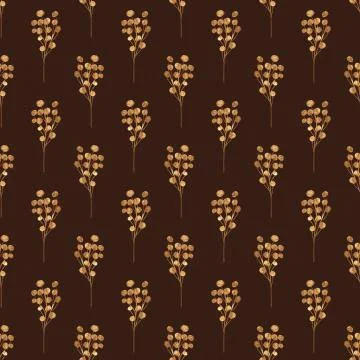 Abstract seamless pattern of gold glitter branches Stock-Illustration
