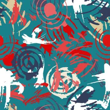 Abstract seamless pattern in graffiti style for your design Stock Illustration