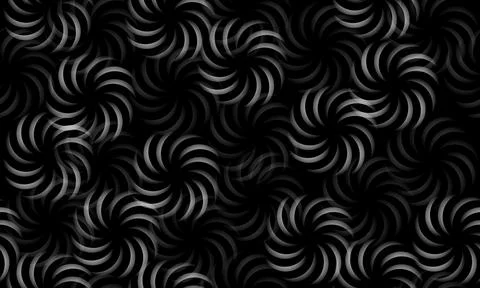 Abstract seamless pattern with gray circle elements on dark background. Stock Illustration