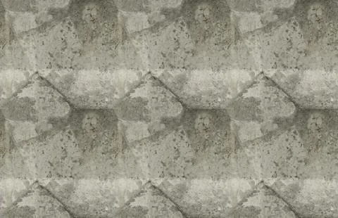 Abstract seamless pattern, gray concrete fence. Concrete trapezoid paver bloc Stock Photos