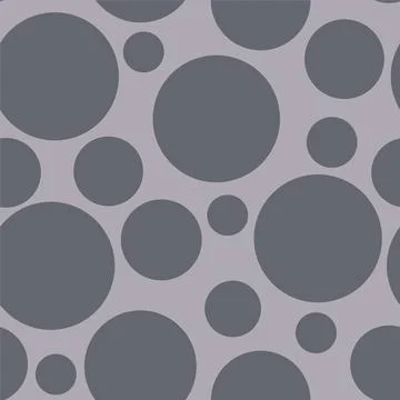 Abstract seamless pattern with gray different size balls on silver Stock Illustration