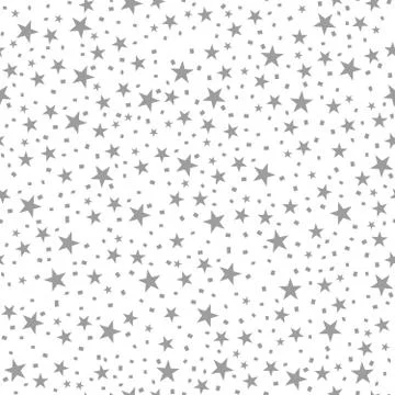 Abstract seamless pattern with gray stars. Vector illustration. Illustrazione stock