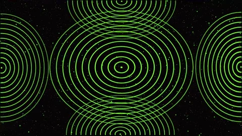 Abstract seamless pattern of green circles with green speckles on black bac.. Stock Footage 318056748