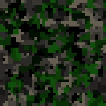 Abstract seamless pattern with green colored chaotic circles on dark Stock Illustration