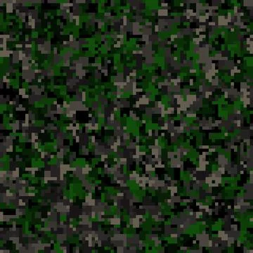 Abstract seamless pattern with green colored chaotic circles on dark Stockillustratie