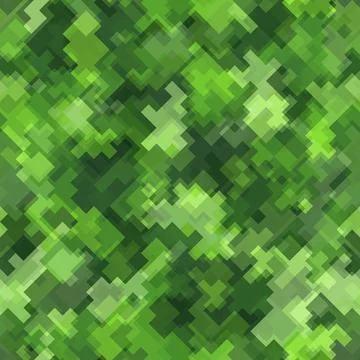 Abstract seamless pattern with green colored chaotic overlap circle tiles Stock Illustration