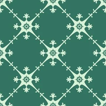 Abstract seamless pattern on green emerald background, vector illustration fo Stock Illustration