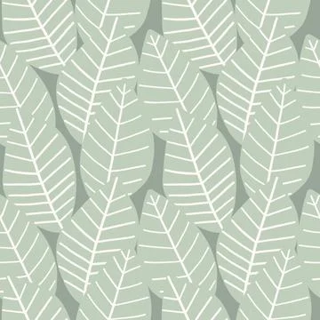 Abstract seamless pattern with green leaves. Stock Illustration