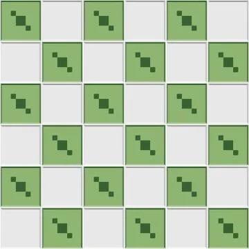 Abstract seamless pattern, green white ceramic tiles floor with square shape Stock Illustration