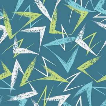 Abstract seamless pattern with grunge paint brush strokes. Stock Illustration