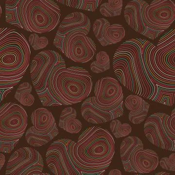 Abstract seamless pattern with hand-drawn hearts Stock Illustration