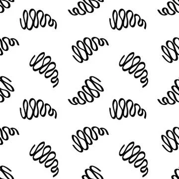 Abstract seamless pattern with hand drawn flourish Stock Illustration
