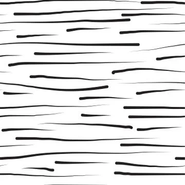 Abstract seamless pattern with hand drawn brush lines on white background Illustrazione stock