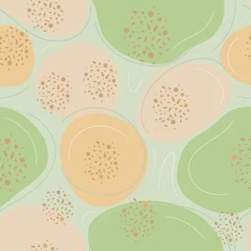 Abstract seamless pattern with hand drawn shapes. Different doodle elements. Illustration