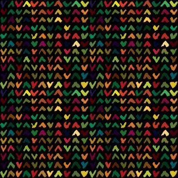 Abstract seamless pattern with hand drawn colorful checkmarks Stock Illustration