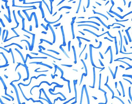 Abstract seamless pattern with hand drawn brush strokes. Vector illustration Stockillustratie