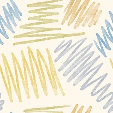 Abstract seamless pattern hand drawn painted figures. Stock Illustration