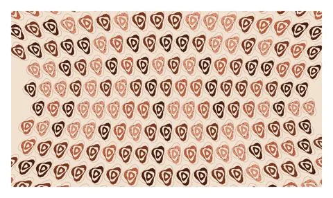 Abstract seamless pattern with hand drawn stylized elements in earth tone c.. Stock Illustration