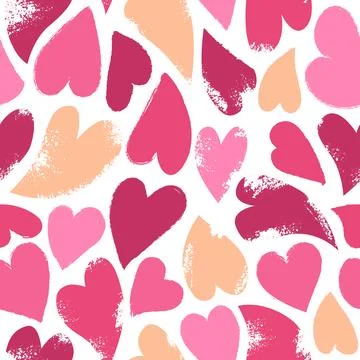 Abstract seamless pattern for Happy Valentines day. Stock Illustration
