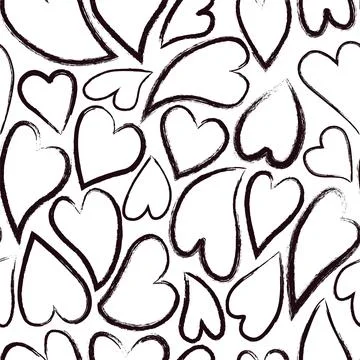 Abstract seamless pattern for Happy Valentines day. Stock Illustration