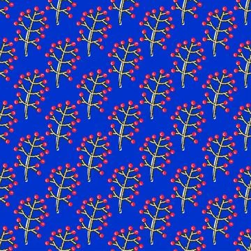 Abstract seamless pattern with herbal elements. Vector illustration. Decorati イラスト素材