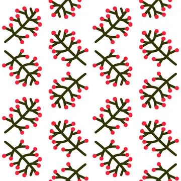 Abstract seamless pattern with herbal elements. Vector illustration. Decorati Illustrazione stock