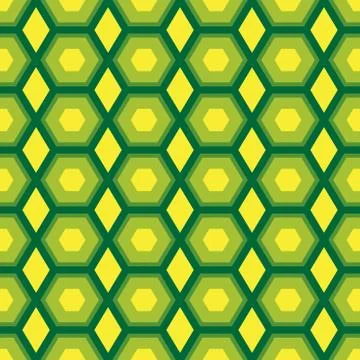 Abstract seamless pattern with hexagonal shapes Stock Illustration