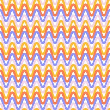 Abstract seamless pattern with horizontal rounded zig zag stripes . Contemporary イラスト素材
