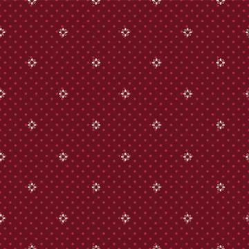 Abstract seamless pattern illustration of dots and flowers. Stock Illustration