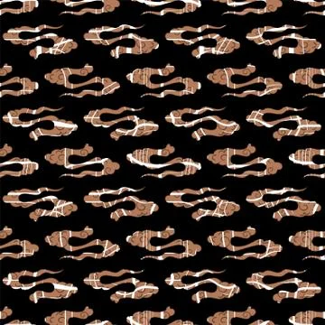 Abstract seamless pattern illustration of dragon tail clouds Stockillustratie