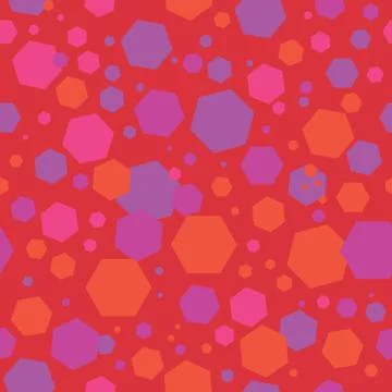 Abstract seamless pattern illustration of hexagons Stock Illustration