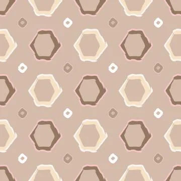 Abstract seamless pattern illustration of rectangles and hexagons Stock Illustration