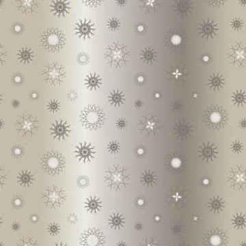 Abstract seamless pattern illustration of snowflakes. Stock Illustration