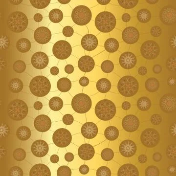 Abstract seamless pattern illustration of snowflakes. Stock Illustration