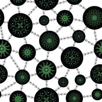 Abstract seamless pattern illustration of snowflakes. Stock Illustration