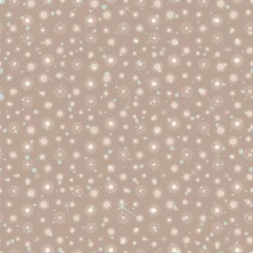 Abstract seamless pattern illustration of snowflakes. Stock Illustration