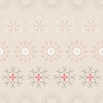 Abstract seamless pattern illustration of snowflakes. Stock Illustration