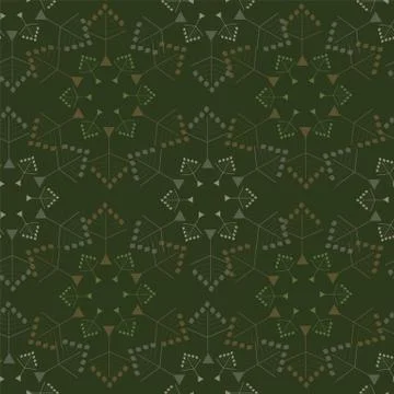 Abstract seamless pattern illustration of snowflakes. Stock Illustration